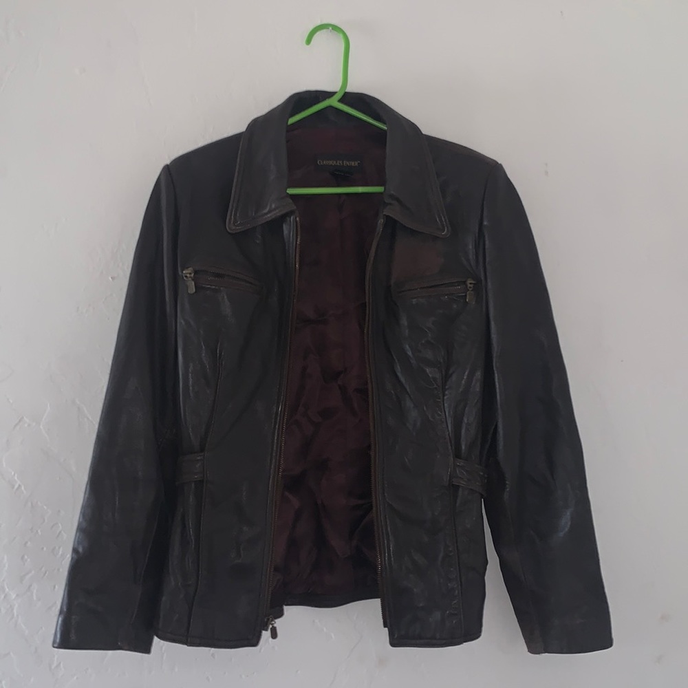 Classiques Entier Brown Lamb Soft Leather Woman’s Jacket